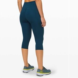 Lululemon Fast and Free High-Rise Crop II *Non-Reflective Nulux Night Diver 6